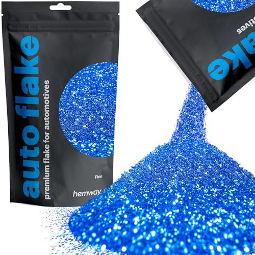 Hemway Premium Automotive Glitter Flake Paint Additive - Sapphire Blue | Fine Metal Flakes for Car, Truck, RV, Motorbike & Boat Decoration | Mix with Auto Paint | 100 g