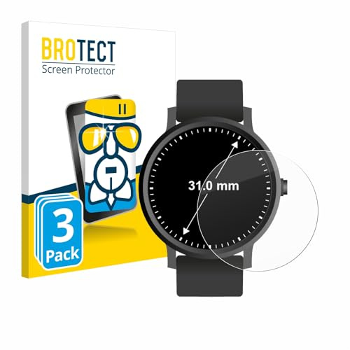 BROTECT Schutzglas für | Armbanduhren (Kreisrund, ø: 31 mm) 3 Stück Transparenter Displayschutz Made in Germany Schutzfolie Panzer Folie Glas 9H