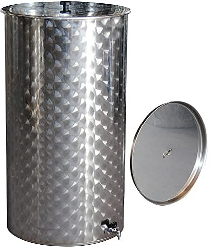 Quattro Effe Serbatoio Contenitore Inox per Vino con Galleggiante Olio da 50 a 1000 lt (100)