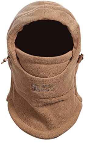 TRIWONDER Cagoule Polaire Enfant Hiver Tour de Cou Chapeau Ski Cache Cou Bonnet Écharpe Balaclava Chaud Coupe-Vent pour Garçon Fille Sport Snowboard (Kaki)