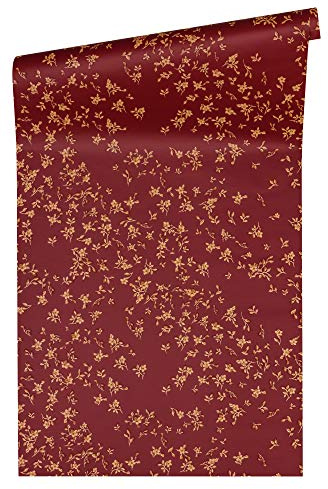 A.S. Création Floral Wallpaper Versace 4 Non-Woven Wallpaper 10.05 m x 0.70 m Red Gold Brown Made in Germany 935857 93585-7