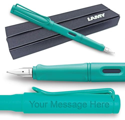 Lamy Safari Fountain Pen Candy Aquamarine-Turquoise 2020 limited edition + FREE Engraving +gift box (Fine Nib)