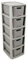BranQ - Home essential Regal in Rattan Design, BPA-freie Kunststoff PP, Hellgrau, 29,5 x 24 x 80 cm, 5 Körben