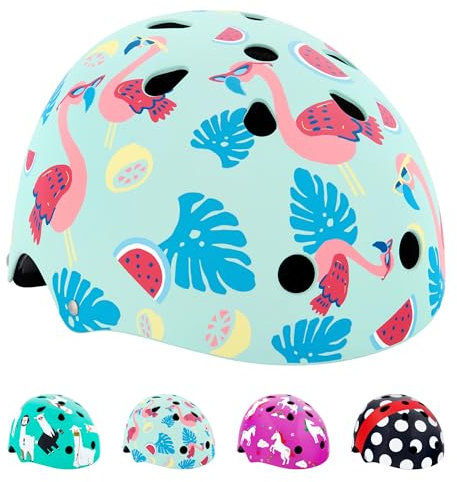 Hornit Kids Bike Helmet | Multi-sport for Skateboard, Skating & Scooter | BMX | Toddler (Medium, Flamingo)
