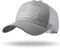 Trucker-Mütze mit amerikanischer Flagge, Snapback-Mütze, Baseballkappe für Herren und Damen, atmungsaktive Netzseite, verstellbare Passform, für Freizeitkleidung, Grau/Weiß, Einheitsgröße