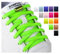 Olukssck 2 Paia Elastici Lacci con Chiusura in Metallo, No Tie Lacci Delle Scarpe Lacci Senza Nodo per Scarpe da Ginnastica,Scarpe da Corsa, Scarpe Casual(100cm), Verde Neon