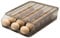 Soporte para huevos con desplazamiento automático para frigorífico, contenedor almacenamiento huevos apilable plástico, caja bandeja huevos transparente reutilizable con tapa, organizador (1 capa)