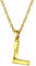 Bestyle Anhänger Kette Damen Edelstahl Buchstaben Halskette 18k vergoldet Necklace Women Goldkette Modeschmuck für Frauen Mädchen Kind buchstabe L