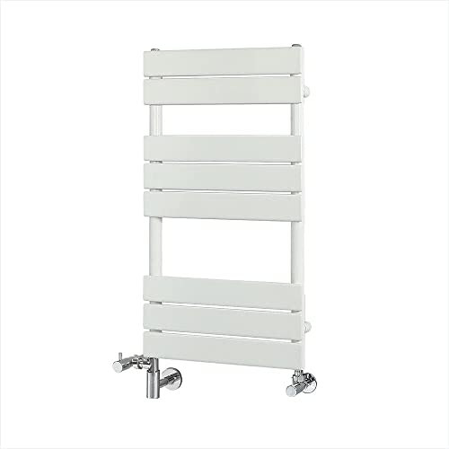 Milano Lustro White Dual Fuel Flat Panel Heated Towel Rail - 825mm x 450mm
