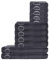 Joop! Handtuch Set, 10-TLG. - Classic, 2X Duschtuch, 4X Handtuch, 4X Gästetuch Anthrazit Set