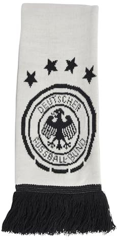 adidas unisex-adult Germany Scarf, White/Black, One Size Fits Most