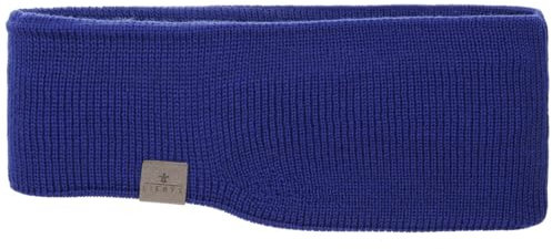 LIERYS Fine Merino Stirnband Damen/Herren/Kinder (7,5-10 cm breit) - Made in Germany - mit Merinowolle - Ohrenwärmer gefüttert mit Baumwolle - One Size (53-60 cm) - Herbst/Winter royalblau One Size