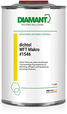 DIAMANT dichtol WFT Makro zum Abdichten größerer Poren bis 0,5 mm, 1L | Dringt tief in größere Poren ein und sorgt für eine dauerhafte, nahezu unsichtbare Abdichtung.