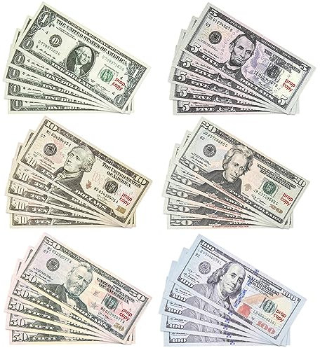 150 Blätter Spielgeld Dollar Scheine Falschgeld, Fake Feldscheine, Prop Money, Film Play Geldscheine Toy Fake Copy Dollar Money für Party Money Gun