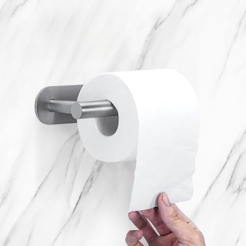 Portarrollos Papel Higiénico Soporte Papel Higienico Porta Rollos Inodoro Papel Níquel Cepillado Acero Inoxidable Sus 304 Portarrollos Sin Agujeros Autoadhesivo para Baño Lavado Cocina Dormitorio