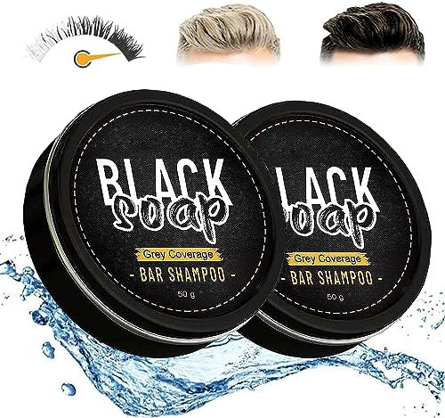 2 Stück Grau Glanz Seife,Grauglanz Haar,Natural Grey Hair Removal Soap,Natürliche Haarseife für Graues Haar,Seife zur Entfernung Grauer Haare,Solid Shampoo Bar