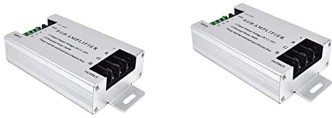 LIZZOT 2X 360W RGB LED Contrôleur D'Amplificateur DC12V-24V 30A Coque en Aluminium pour RGB 5050 3528 SMD LED Bande Lampe
