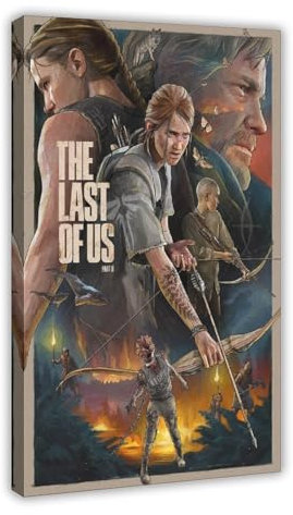 AhCor The Last of Us Teil II Poster (18) Leinwand Poster Schlafzimmer Dekor Sport Landschaft Büro Zimmer Dekor Geschenk Rahmenstil 60 x 90 cm