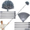 Kit de Plumero de Alto Alcance de 20 pies – Plumero de Techo Alto y Plumero de telaraña con Poste empalmable de 3 a 14 pies – Cabezales para Limpiar techos Altos, persianas y telarañas
