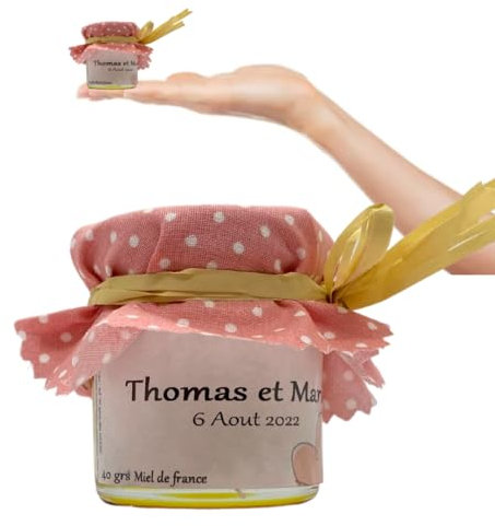 Pot de miel spéciale mariage 40 grs (Rose)