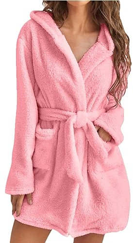 Générique Peignoir de Bain Femme - S, M, L, XL - 100% Toison de Corail - Robe de Chambre Eponge 2 Poches, Ceinture - Doux, Absorbant et Confort