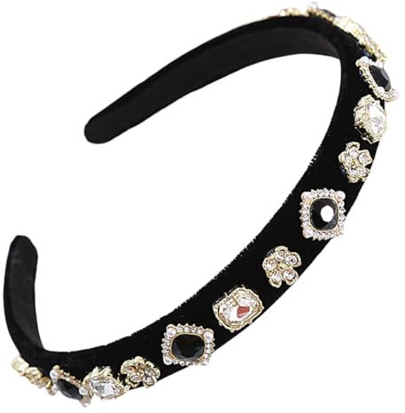 scicent Kristall Strass Stirnband für Frauen Kunststoff Bling Glitter Haarband Breite Haarbänder Party Hochzeit Haarreifen Mode Haar Zubehör - 27317