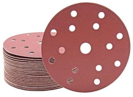 MioTools Fox Klett-Schleifscheiben, 150 mm, 15-Loch, f. Exzenterschleifer, Normalkorund (25 Stk.) K40