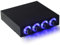 TopHomer PC Fan Speed Controller, Adjustable 4 Channel Computer Cooling Fan Heat Sink Controller with Blue LED for Water Cooling System Noise Reduction, 10x9.5x2.5cm
