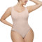 Damen-Playsuits, formelle Arbeitsoverall, Party, elegant, sexy, ärmellos, Racerback-Ausschnitt, Bodysuit, Tank-Tops, Strampler, langärmlig, Rollkragen, beige, S