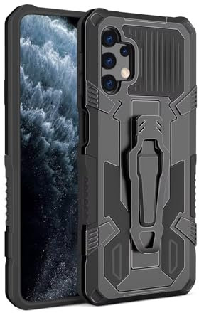 WOWUDI Hülle für iPhone 6 / 6s mit Gürtelclip, Militärischer Standard Stoßfest Rugged Handyhülle mit Ständer Outdoor Stoßfester Fall- Schwarz