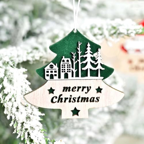 Ornamenti di Natale per albero di Natale in legno Albero di Natale Design Piccolo Ciondolo Decorazione Per Centro Commerciale Decorazioni natalizie Decorazioni natalizie Ornamenti Regali per feste