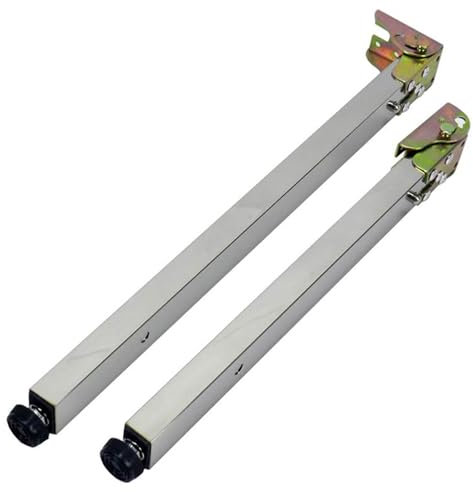 Pieds de table télescopiques réglables en métal pour table basse 85 cm Argenté