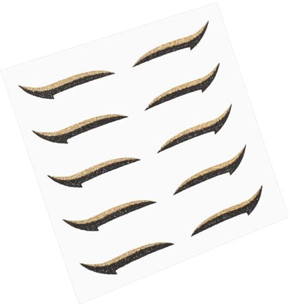 TOVINANNA 5paia Adesivi Per Eyeliner Glitterati Autoadesivi Per Trucco Occhi Facili Da Applicare e Resistenti Al Sudore Per Performance Teatrali e Feste