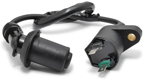 Easyboost Zündspule mit Zündkerzenkabel Zündkerzenstecker für 50cc GY6 4T 139QMB Baotian BT49QT, Kymco Agility, Dink, Like, People, Super 8, Vitality, Peugeot Kisbee, Speedfight 3-4, Tweet, V-Clic