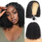 Lace Front Bob Wig Human Hair 13x4 Deep Curly Bob Lace Wigs Short Bob Lace Front Wig Brazilian Virgin Human Hair Wig 150% Density Natural HD Transparent Bob Wig for Women Natural Colour 12 inch (30cm)
