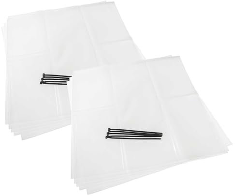 vhbw 10x Spänefangsack Ersatz für Festool ENS-VA-20/10 für Späneabsauganlage, Rohluftentstauber - Polyethylen-Staubbeutel Set, Transparent
