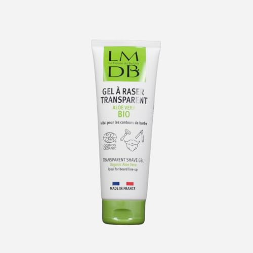 La Maison du Barbier - Gel à Raser Bio - Crème de Rasage Certifiée Ecocert, 99,3% d’Ingrédients d’Origine Naturelle, 37,5% Issus de l’Agriculture Biologique - Fabrication Française - 130 gr