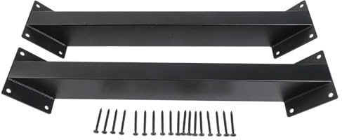 Vilgftyiet Lot de 2 supports de support de tonnelle en métal pour pavillon extérieur, stabilisateur d'angle noir, poteaux de renfort pour structure de jardin