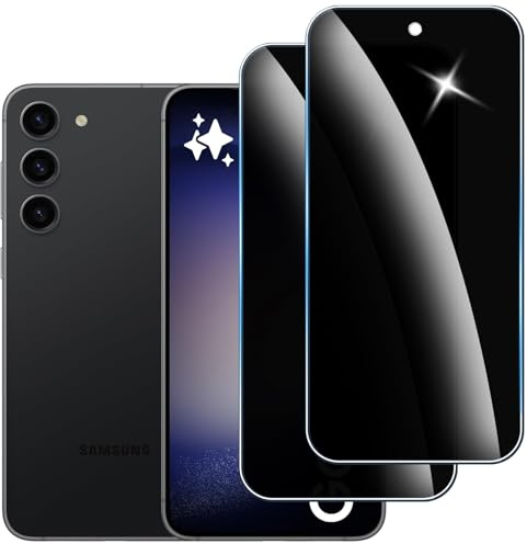 2 Piezas Protector Pantalla Privacidad Vidrio Templado para Samsung Galaxy S23 Plus, Antiespia 9H Dureza, Anti-Arañazos, Anti-Huellas, Sin Burbujas