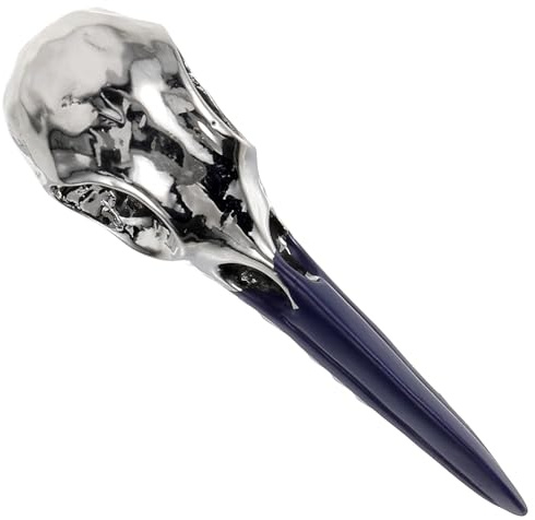 Beaupretty Gothic Totenkopf Haarspange Vogelschädel Halloween Haarschmuck Skelett Accessoire für Damen Teenager Cosplay Party