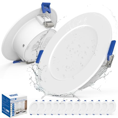 JESLED LED Einbaustrahler 230V, 7W 710LM LED Spot 75mm - 90mm Lochmaß