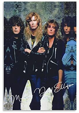 YSFDCY Leinwand Druck Poster Senza Cornice 40 * 60cm Dave Mustaine David Ellefson per Teen Girls Wall Painting per Soggiorno Bagno Home Decor