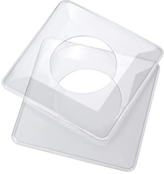 REV Lichtschalter Schutz - Transparenter Wand- / Tapetenschutz für 1-fach Steckdose & Lichtschalter, Tapetenschoner passend für jedes Schalterprogramm