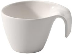 Villeroy & Boch Flow Kaffeetasse, 200 ml, Premium Porzellan, Weiß, 18 x 15 x 3 cm