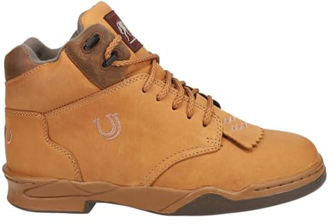 ROPER Mens Horseshoe Kiltie Round Toe Lace Up Casual Boots Ankle - Brown - Size 10 D
