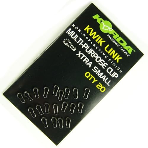 Korda Kwick Link XS - 20 Wirbel zum Karpfenangeln, Einhänger für Karpfenblei, Angelwirbel für Karpfen, Karpfenwirbel