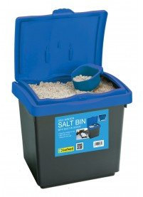 30 litre winter grit bin with 10 kg white salt