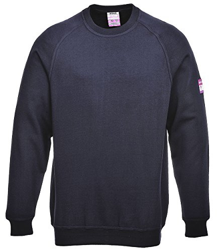 Portwest FR12NARXL FR Anti-Static Long Sleeve Sweatshirt, X-Large, Navy