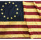 Anley Drapeau de Betsy Ross en Nylon 3x5Pi-Étoiles Brodées et Bandes Cousues-4 rangées de Coutures-Drapeaux Antiquité Précoce USA Banderole avec œillets en Laiton 3X5 Pi