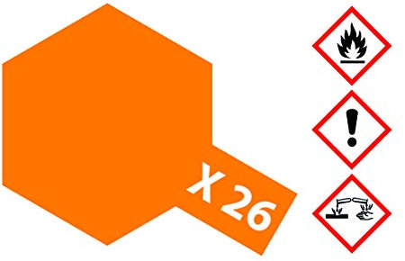 Peinture acrylique Tamiya orange translucide X26